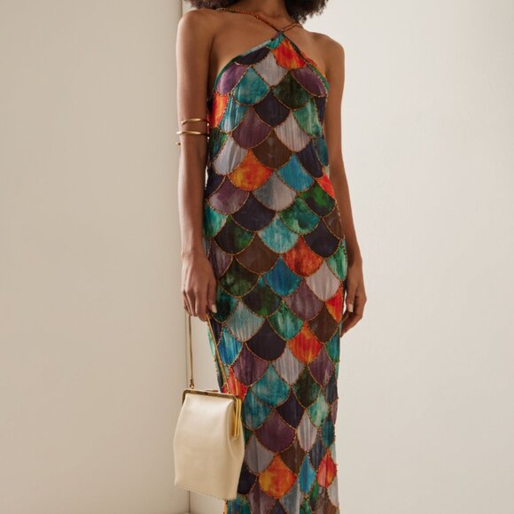 Kilentar - Mami Beaded Chiffon Maxi Dress - Picture 5 of 6